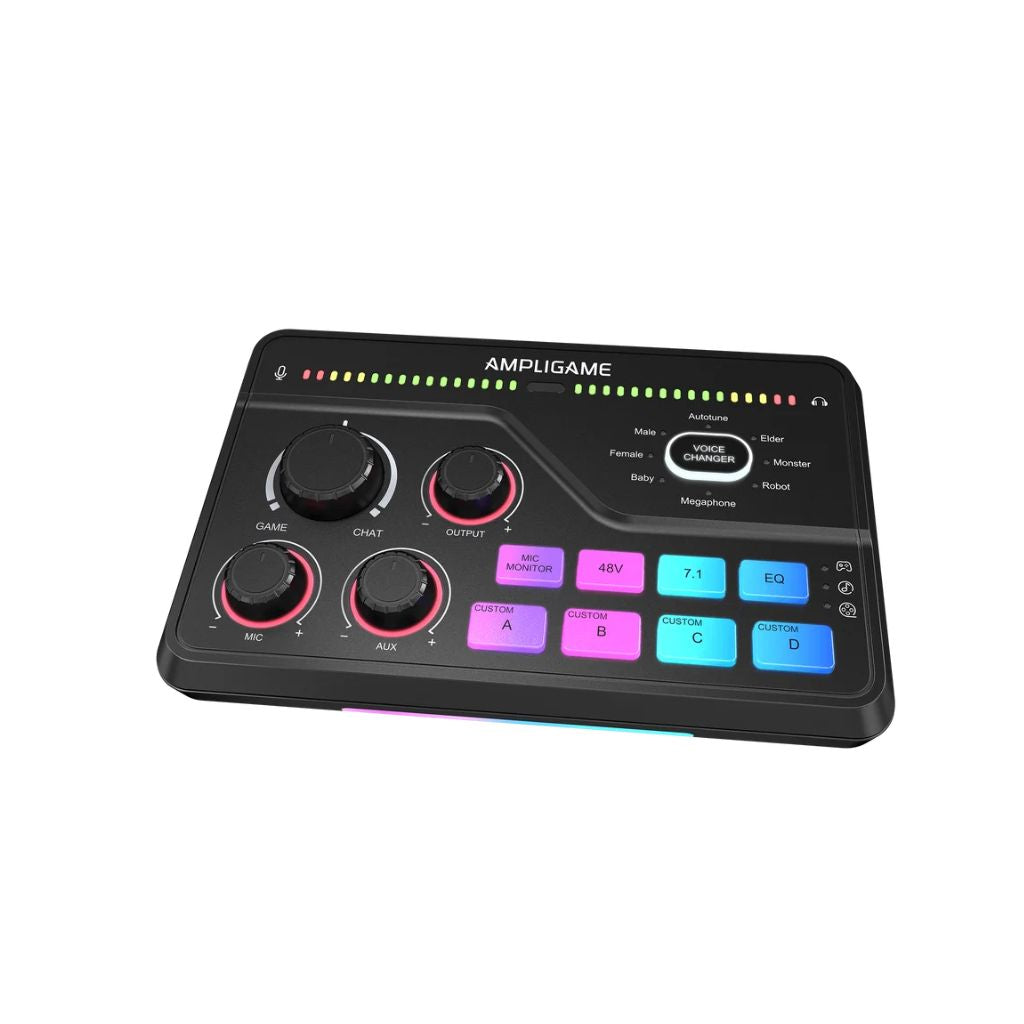 FIFINE AmpliGame SC8 - RGB Gaming Audio Mixer