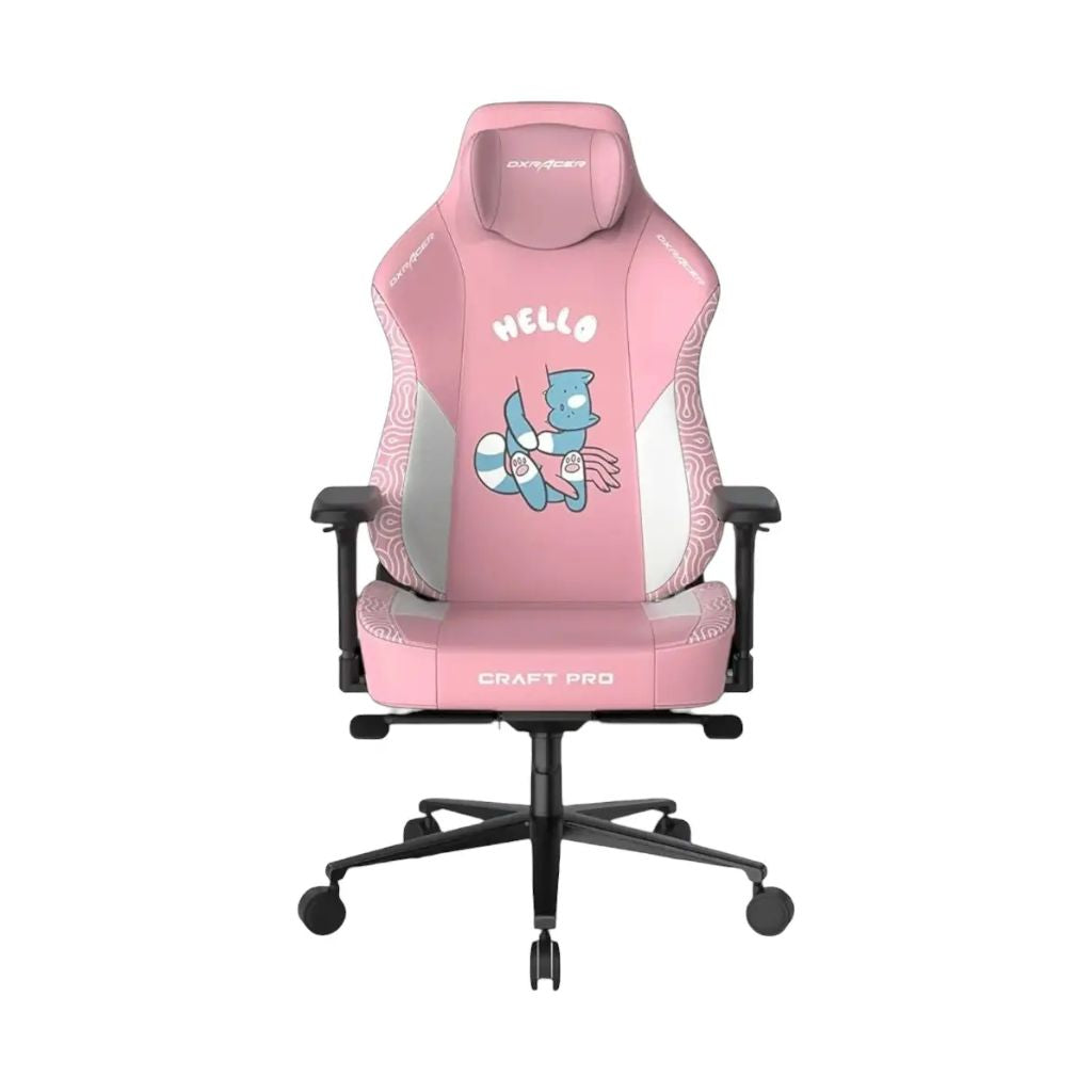 DXRacer CRAFT Pro Hello Cat Leatherette Gaming Chair - Pink