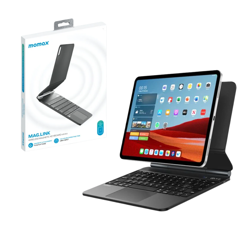 Momax MAG.LINK KB3MA Wireless Magnetic Keyboard For iPad - (Arabic Layout)