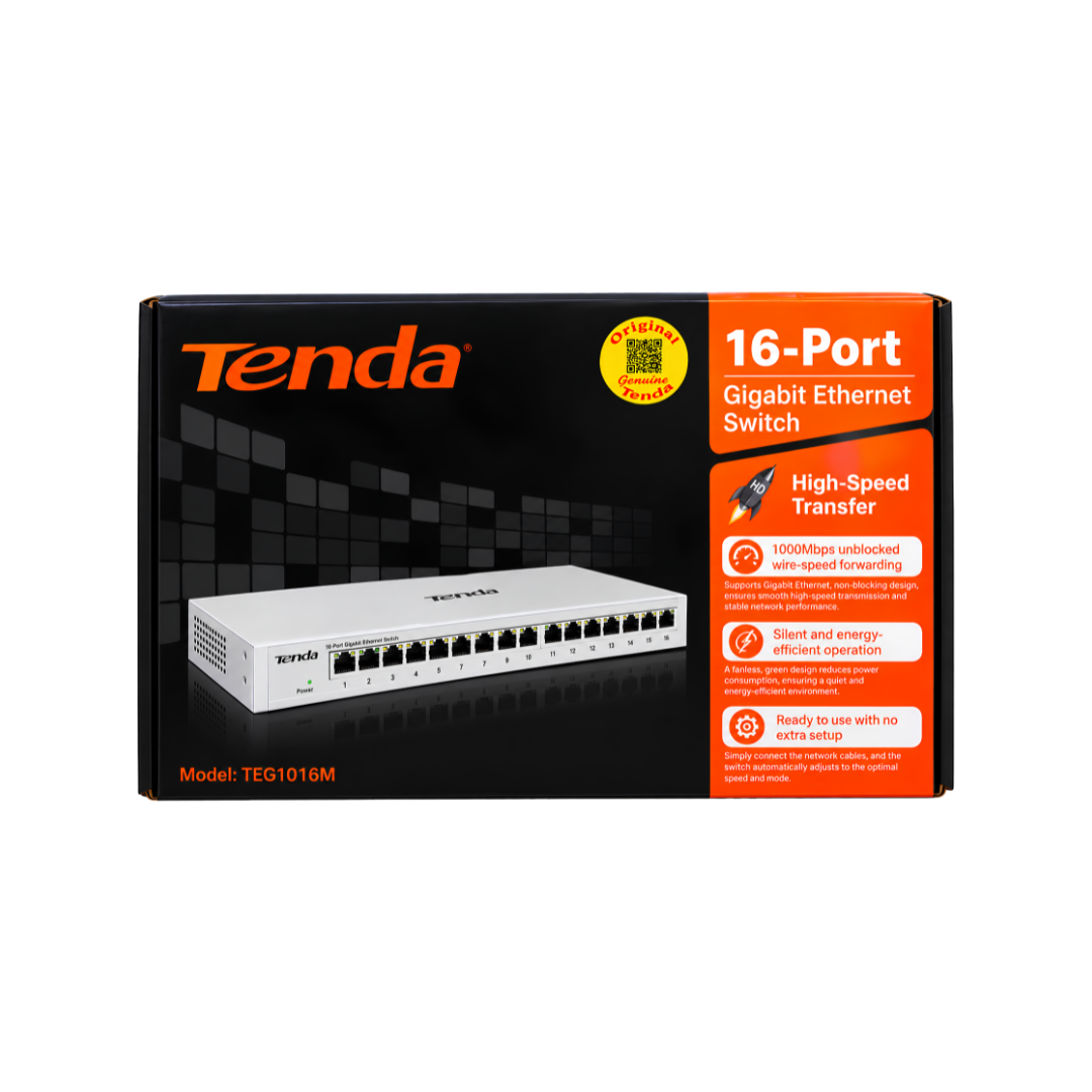 Tenda TEG1016M 16-Port Gigabit - Ethernet Network Switch