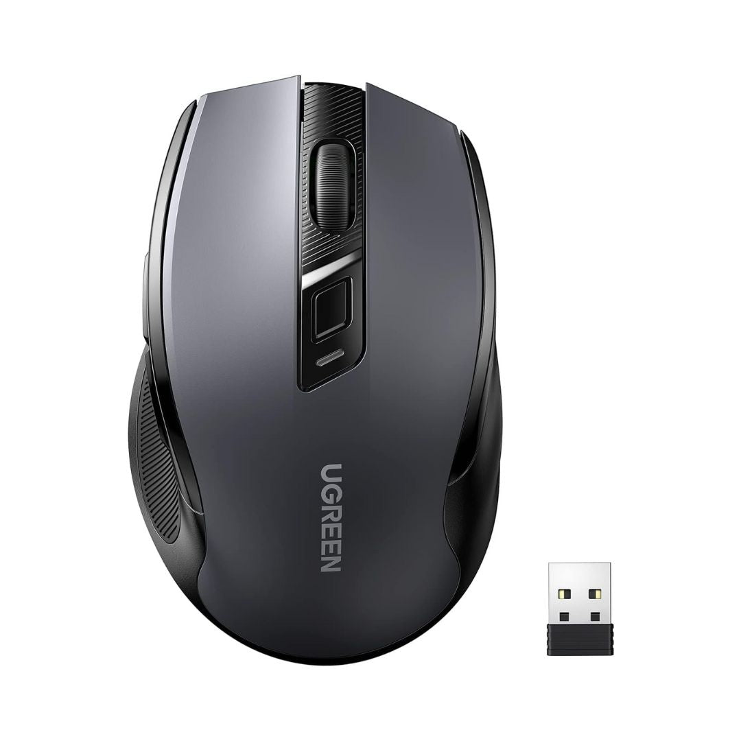 UGREEN MU006 Ergonomic Optical Wireless Mouse - Black