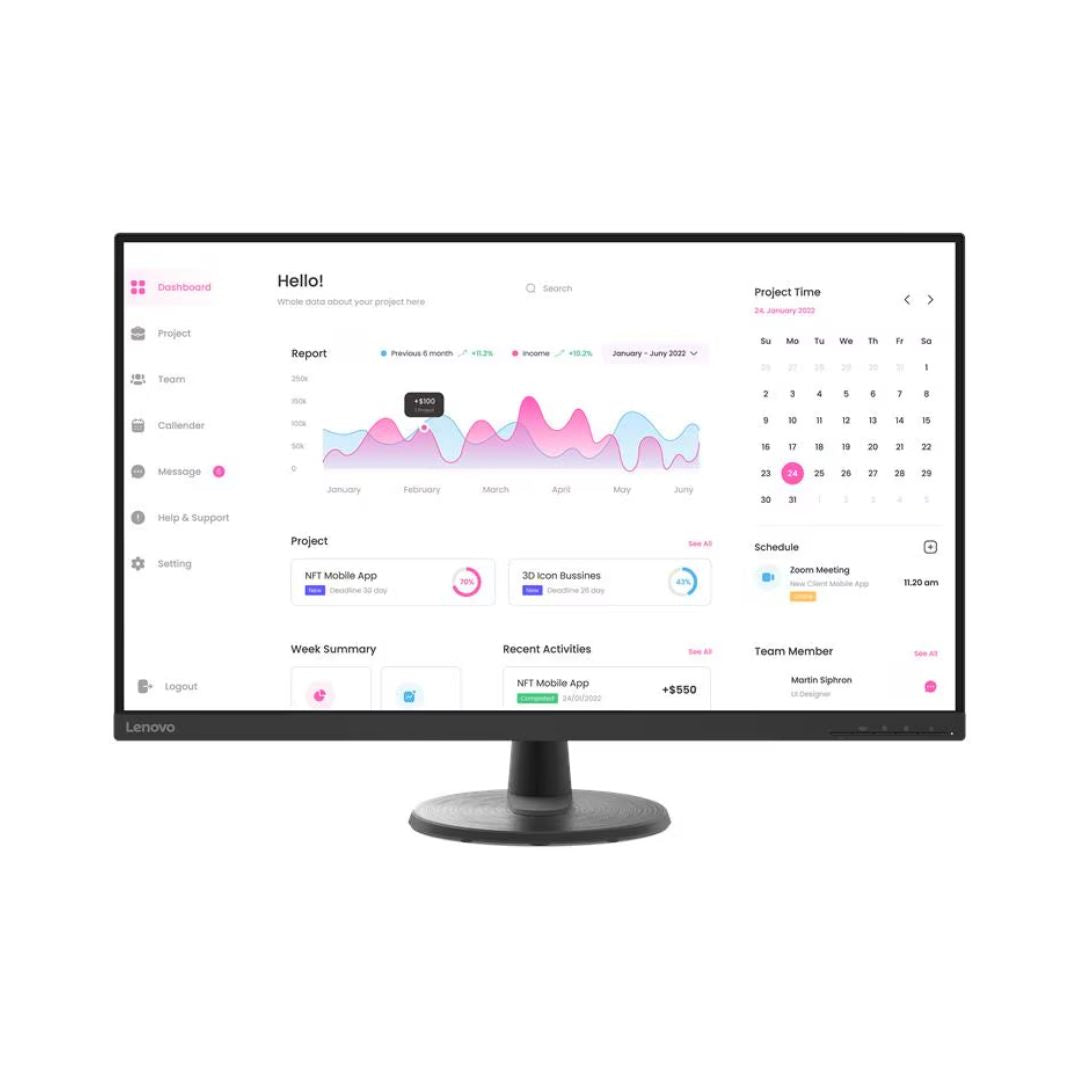 Lenovo 32 D32-40 FHD (1920x1080) 75Hz 4Ms VA Flat, Monitor