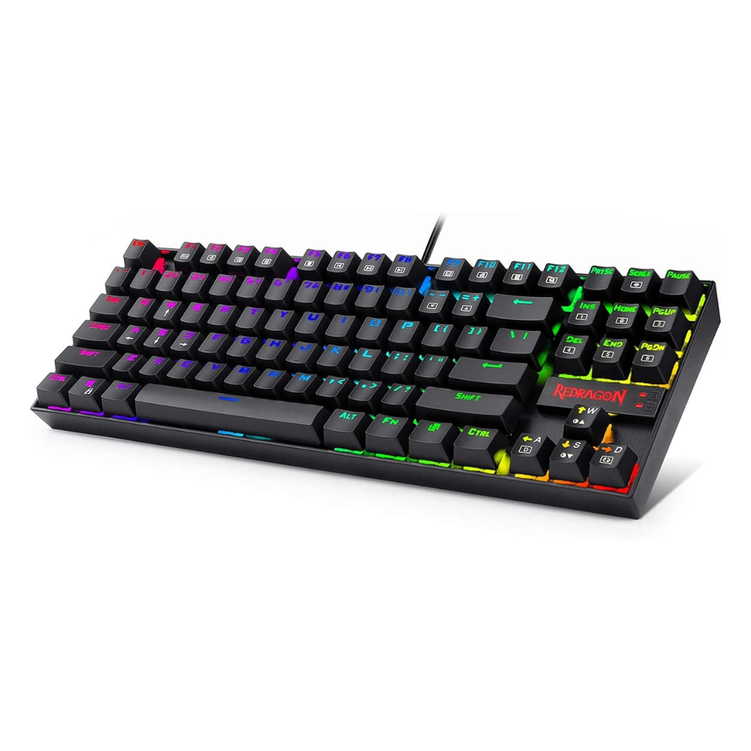 Redragon K552-RGB, Kumara, 80%, Wired, Red Switches - Black