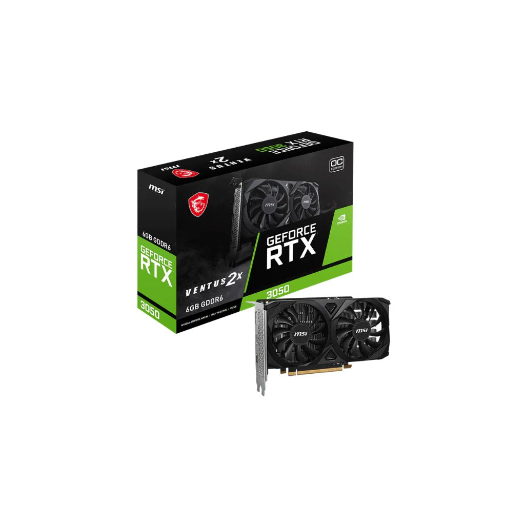 MSI RTX 3050 VENTUS 2X E OC BLACK - 6GB