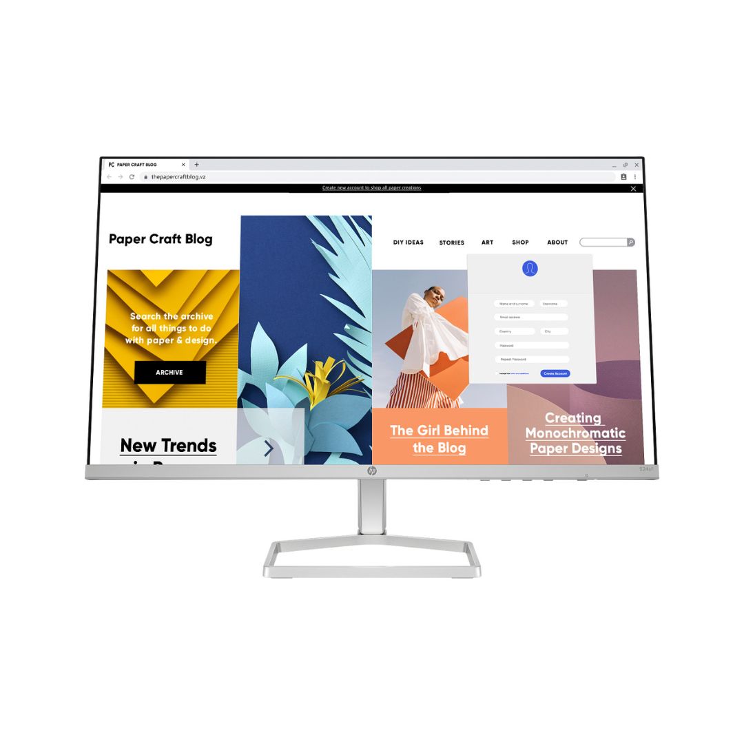 HP Series 5 24 524sf FHD (1920x1080), 100Hz, 5MS, IPS , Flat