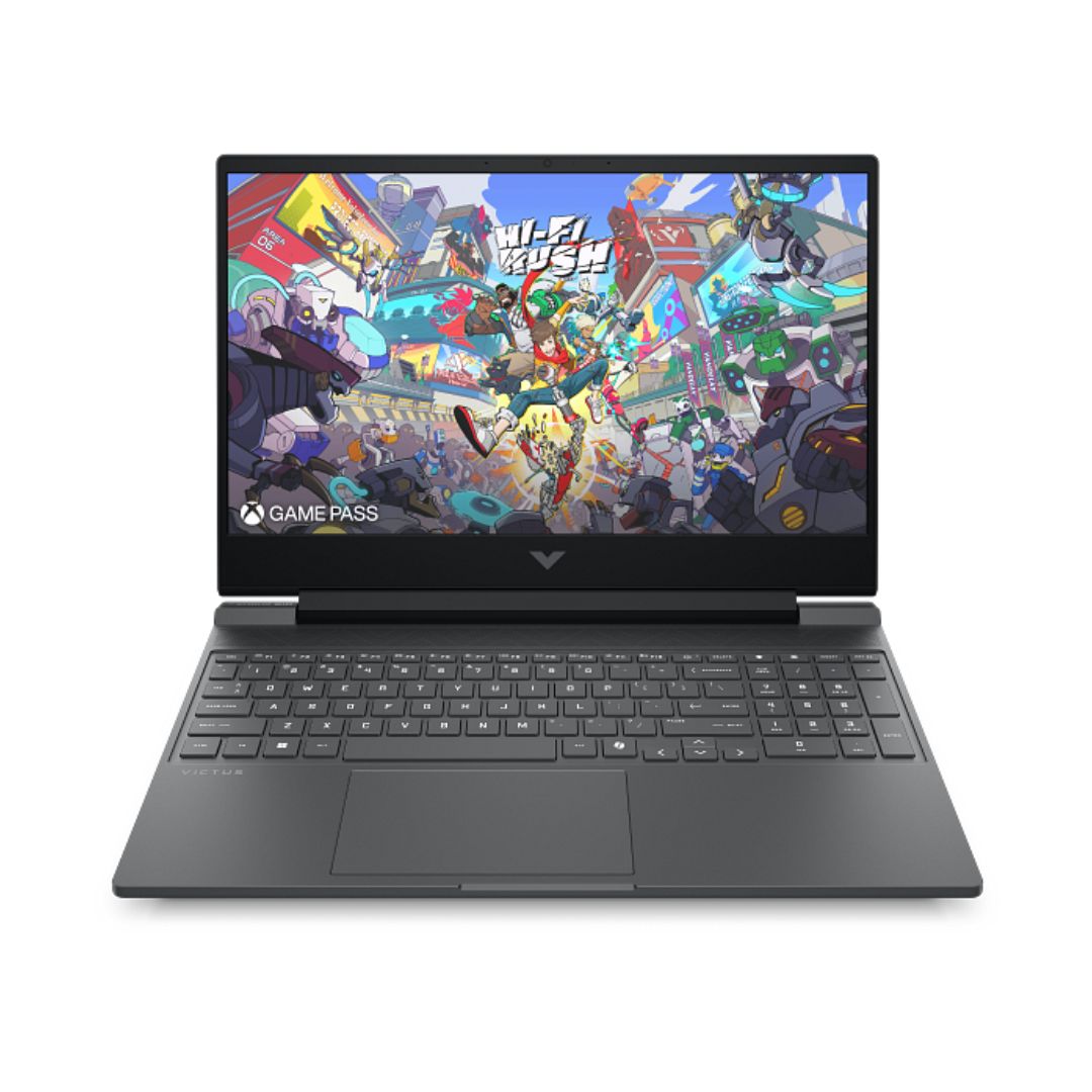 HP Victus 15-FA2021NIA, معالج Intel Core i7-13620H, ذاكرة وصول عشوائي (RAM) سعة 16 جيجابايت, قرص صلب SSD سعة 512 جيجابايت, بطاقة رسومات NVIDIA RTX 3050 بحجم 6 جيجابايت, شاشة 15.6 بوصة عالية الدقة (FHD), لون أسود