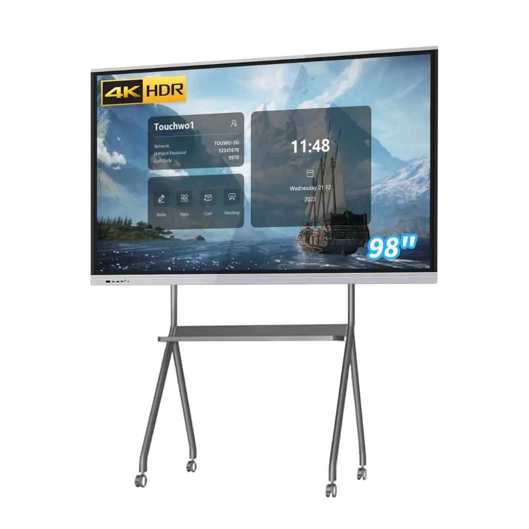 Luminex 98-Inch 4K UHD & AI Built-in Camera Smart Interactive Whiteboard, Android 15.0, RAM 8GB, Storage 128GB
