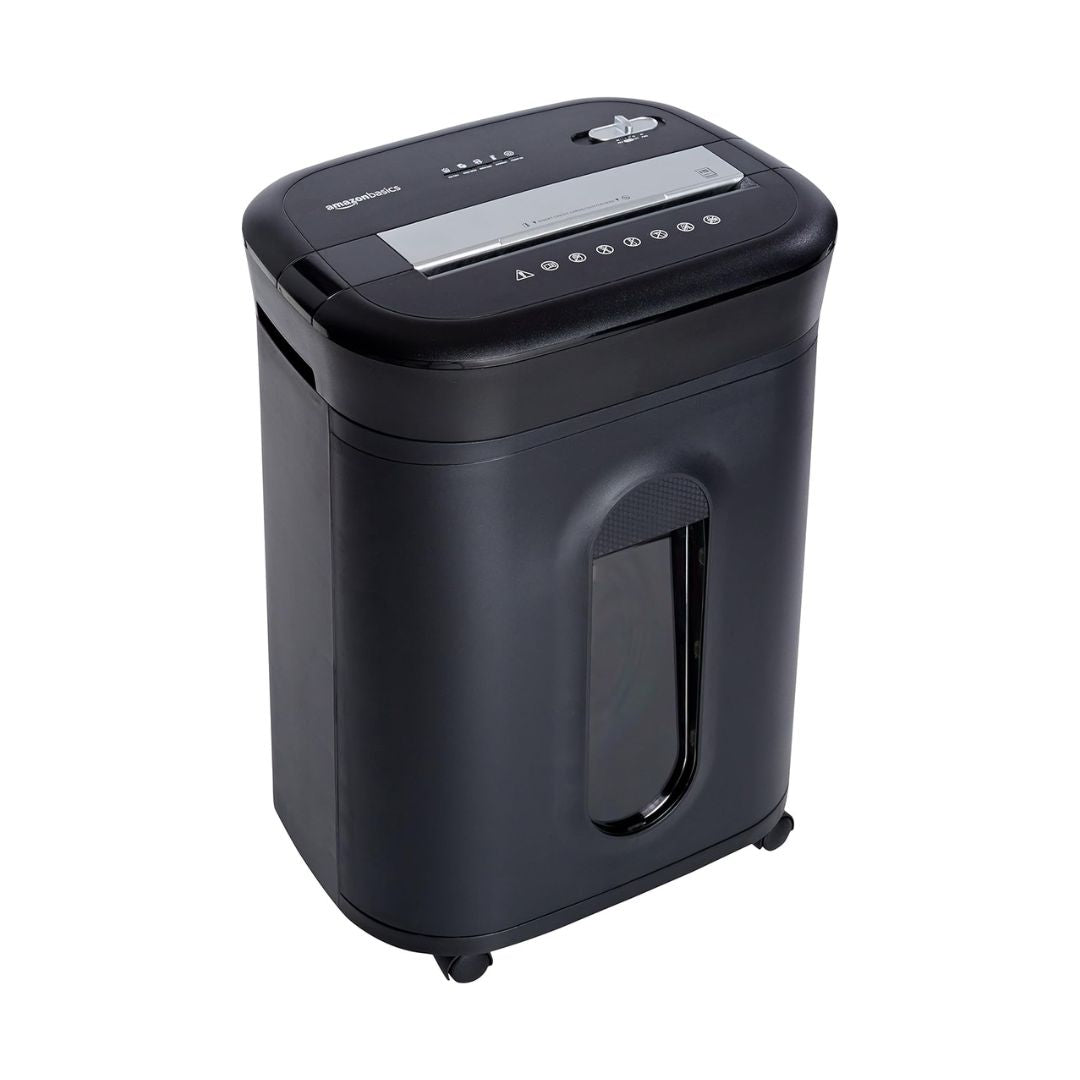 AmazonBasics 15 Sheet Cross Cut Paper, Credit Card, and CD Shredder - Black