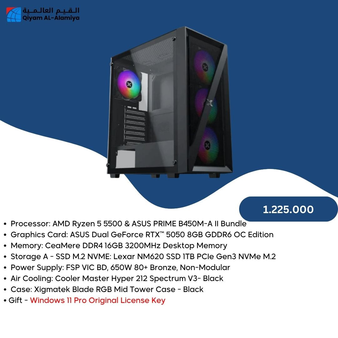 Pc Build AMD Ryzen 5 5500 & ASUS Dual 5050 8gb