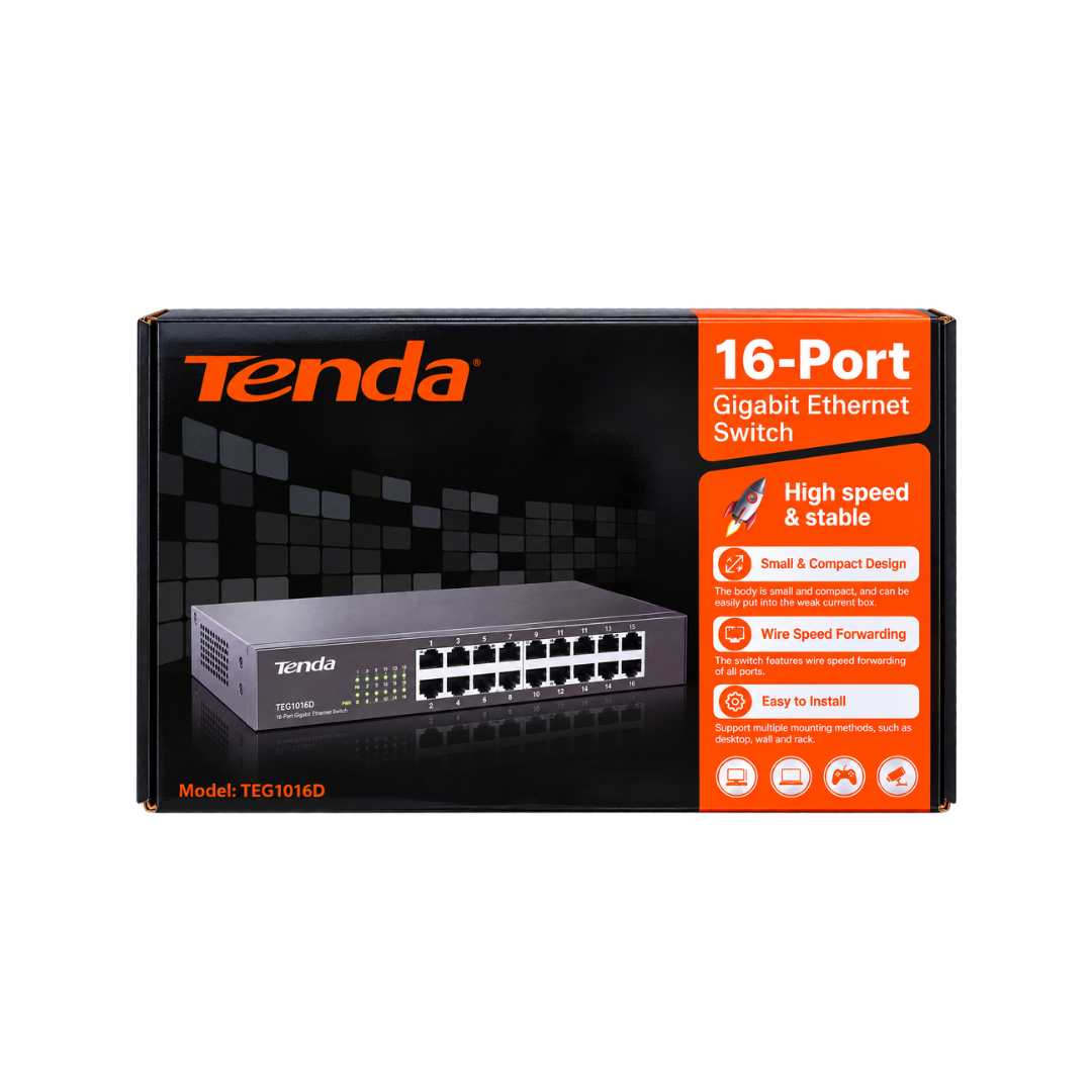 Tenda TEG1016D 16-Port Gigabit - Ethernet Network Switch