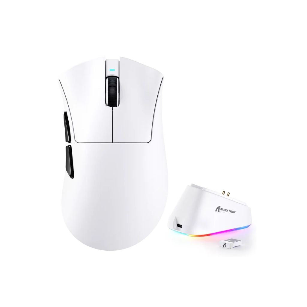 Attack Shark V3 Pro Wireless Gaming Mouse - White