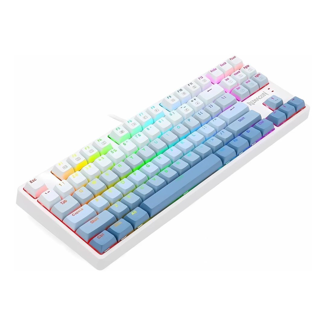 لوحة مفاتيح الألعاب الميكانيكية REDRAGON K645W سلكية RGB CASS USB، مفتاح أزرق