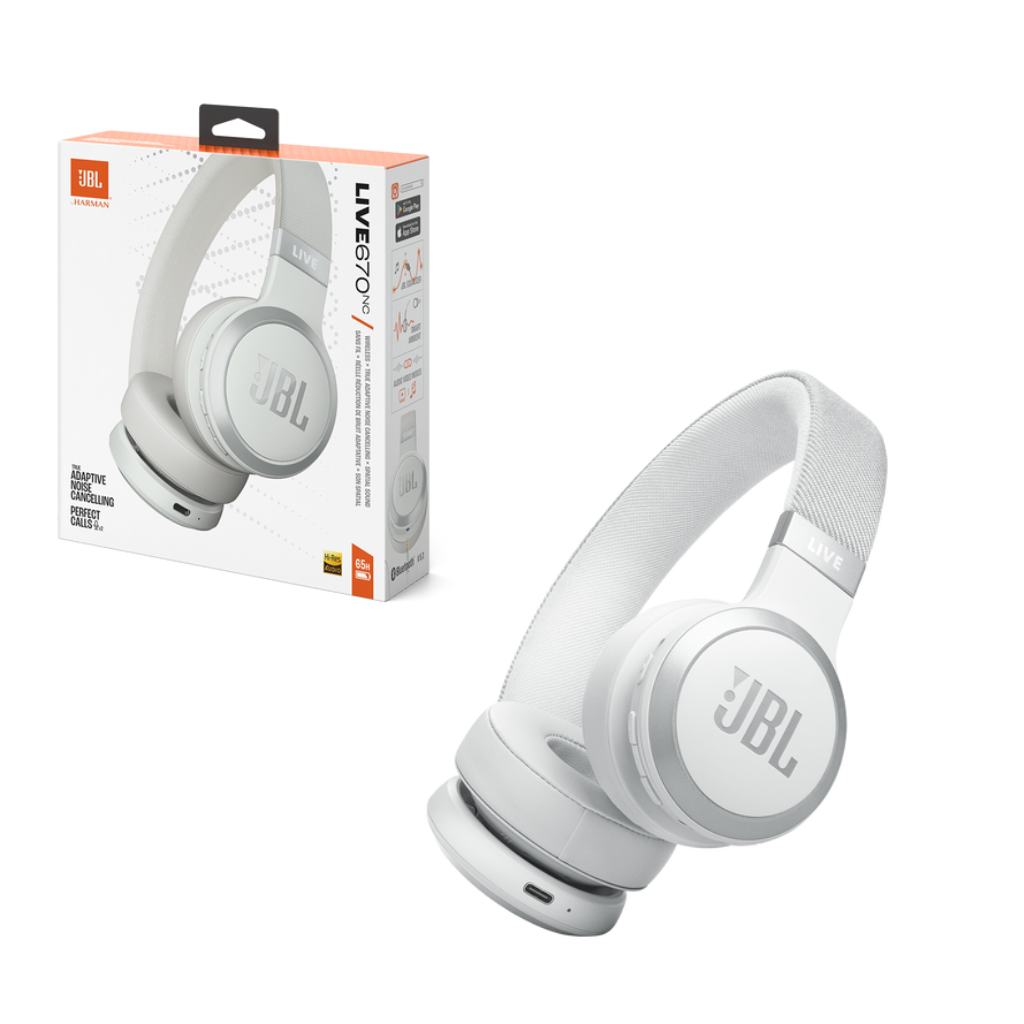 JBL Live 670NC wireless on-ear headphone - White