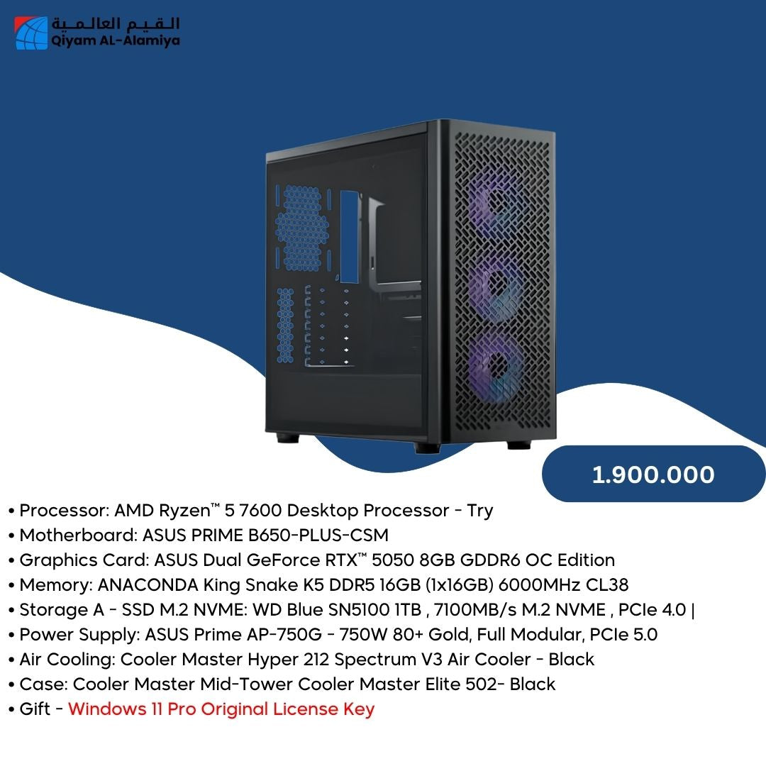 Pc Build AMD 5 7600 , RTX  5050 8GB