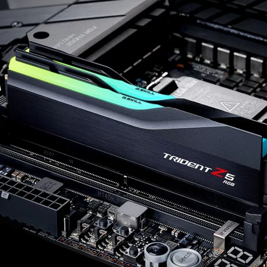 ذاكرة G.SKILL Trident Z5 RGB DDR5 سعة 64 جيجابايت (2x32 جيجابايت) 6000 ميجاهرتز CL36 وXMP وEXPO - أسود