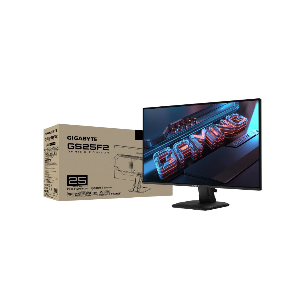 Gigabyte GS25F2 , 24.5 inch , FHD (1920 x 1080) 1Ms 200Hz IPS FLAT, Gaming Monitor