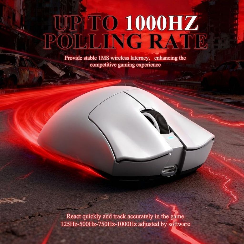 Attack Shark V3 Pro Wireless Gaming Mouse - White
