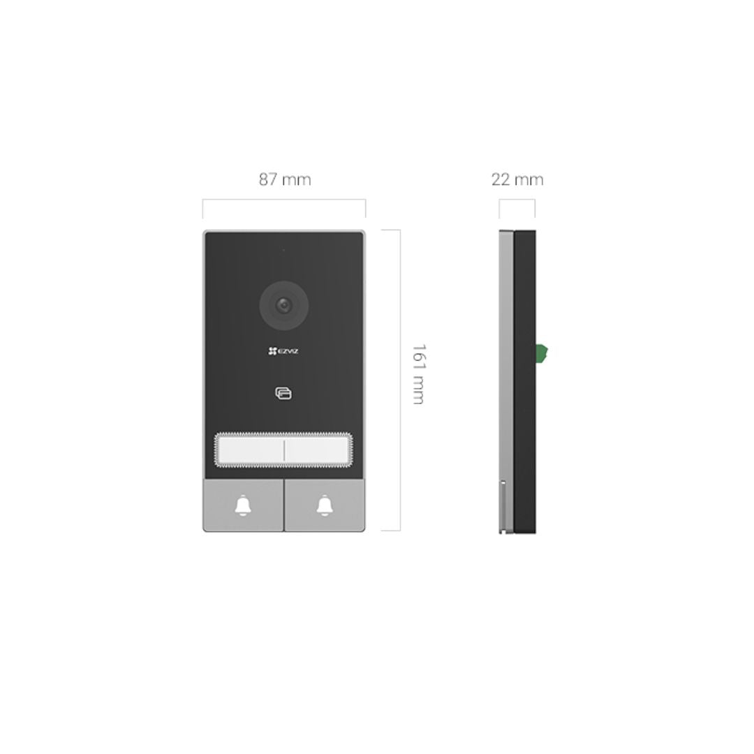 جهاز الاتصال المرئي الذكي Ezviz HP7 ثنائي العائلات (طقم سلكي)
