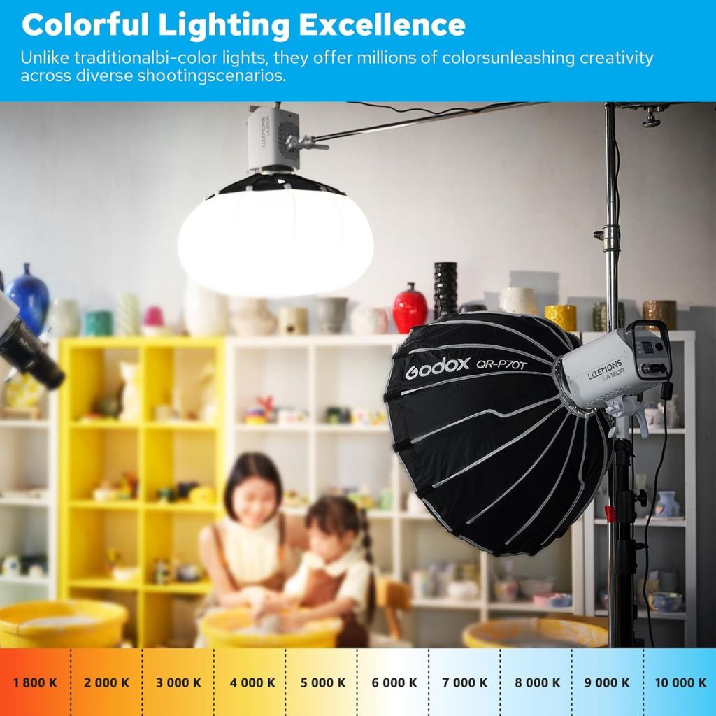 Godox LA200R Litemons RGB LED Video Light – Full-Color COB - 220W