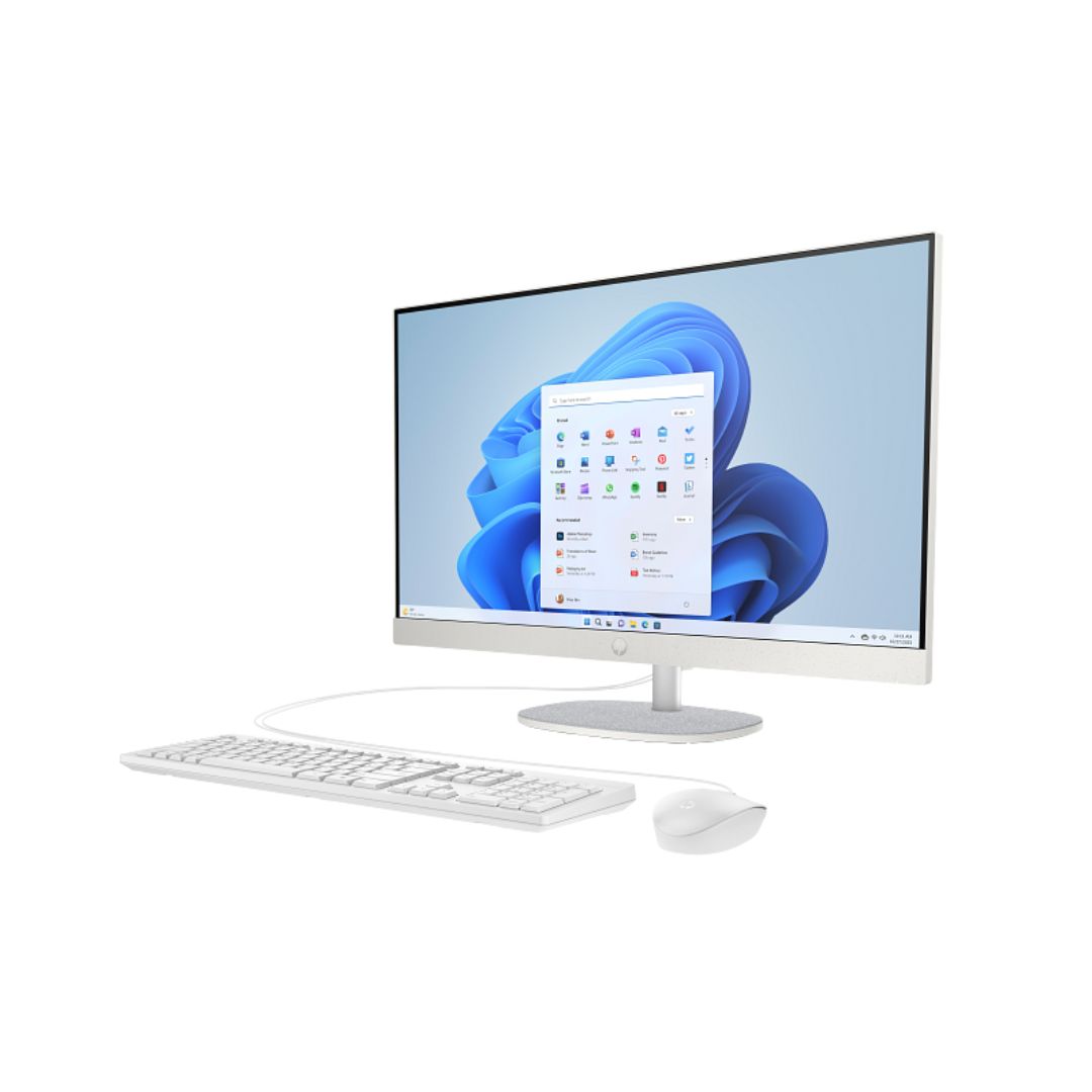 All in One HP 27-CR0156NH, Intel Core i7-1355U, RAM 32GB (Upgraded), SSD 1TB, Intel Graphics, 27 FHD IPS, White