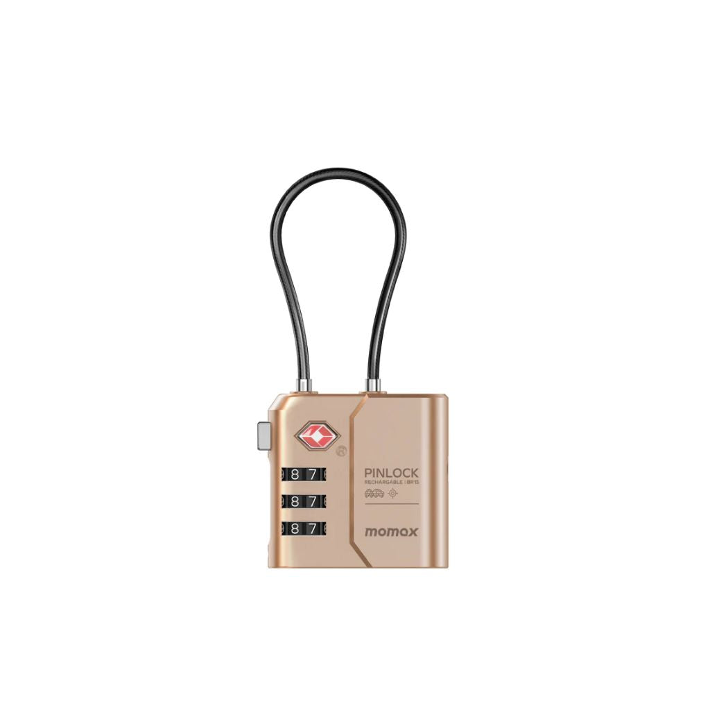 Momax PinLock Find My Locator with TSA Padlock - Desert Titanium