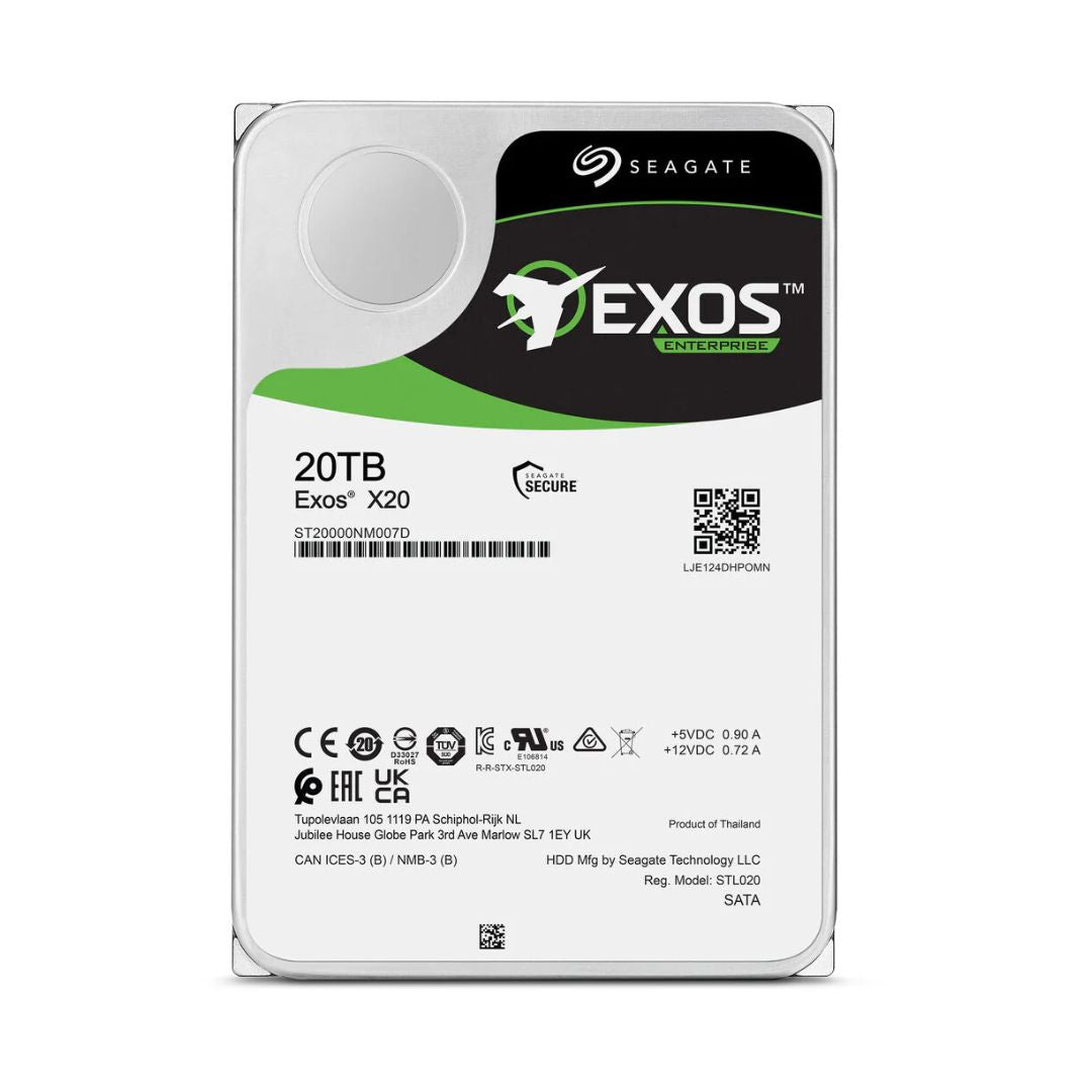 قرص تخزين داخلي Seagate Exos 3.5 - سعة 20 تيرابايت 