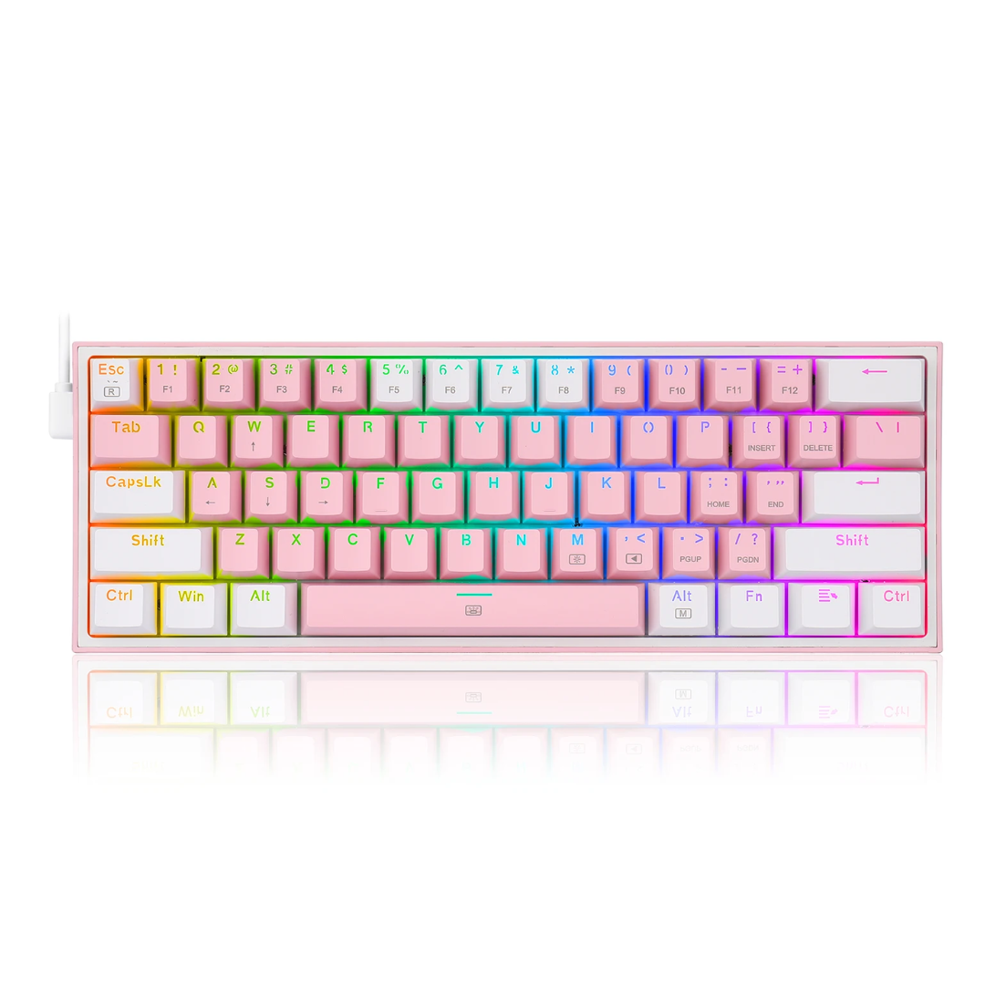 لوحة مفاتيح الألعاب الميكانيكية السلكية Redragon K617 Fizz 60% TKL 
