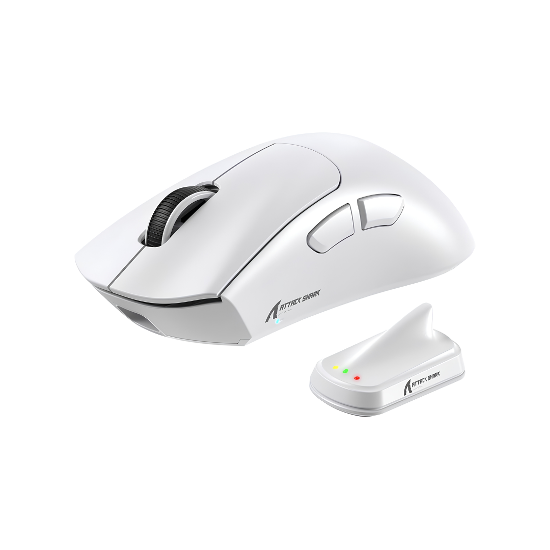 Attack Shark V8 - Wireless Gaming Mouse, White