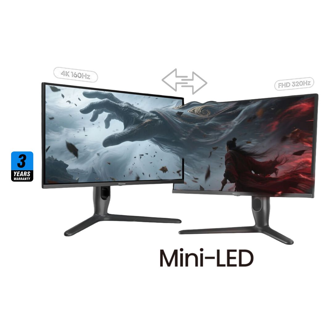 Hisense 27G7Q-Pro 27 Dual Refresh rate 4K (3840x2160) (160Hz 4K - 320Hz FHD) 1Ms IPS Mini-Led Flat