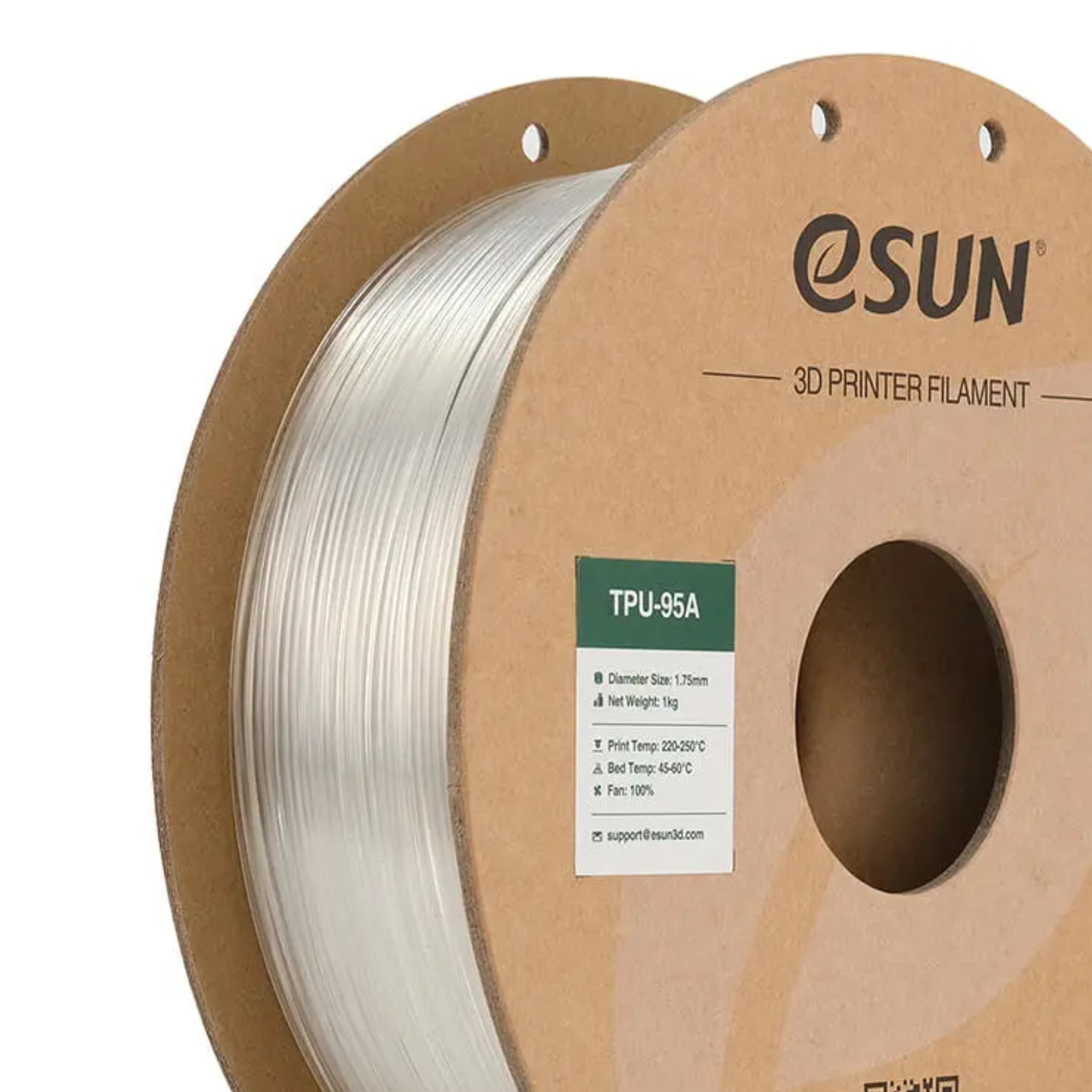 Esun Esun TPU-95A 3D Printing Filament 1KG - Clear