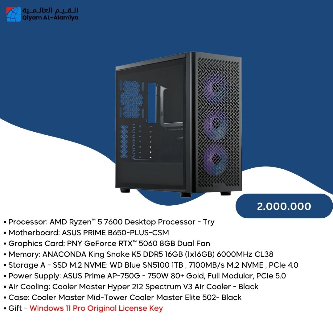 Pc Build AMD 5 7600 , RTX  5060 8GB