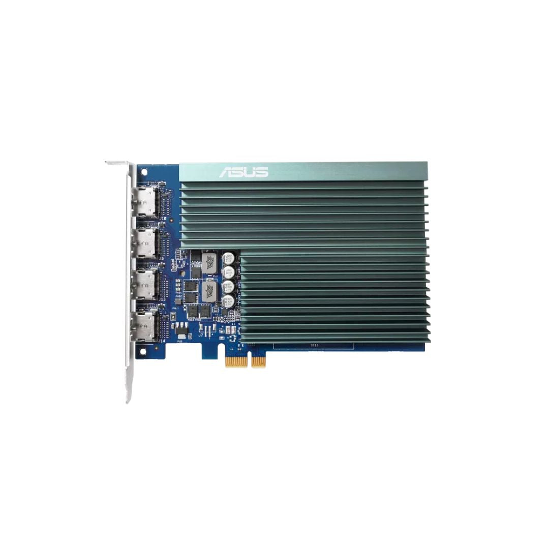 بطاقة رسوميات ASUS GeForce GT 730 سعة 2 جيجابايت، مزودة بـ 4 منافذ HDMI