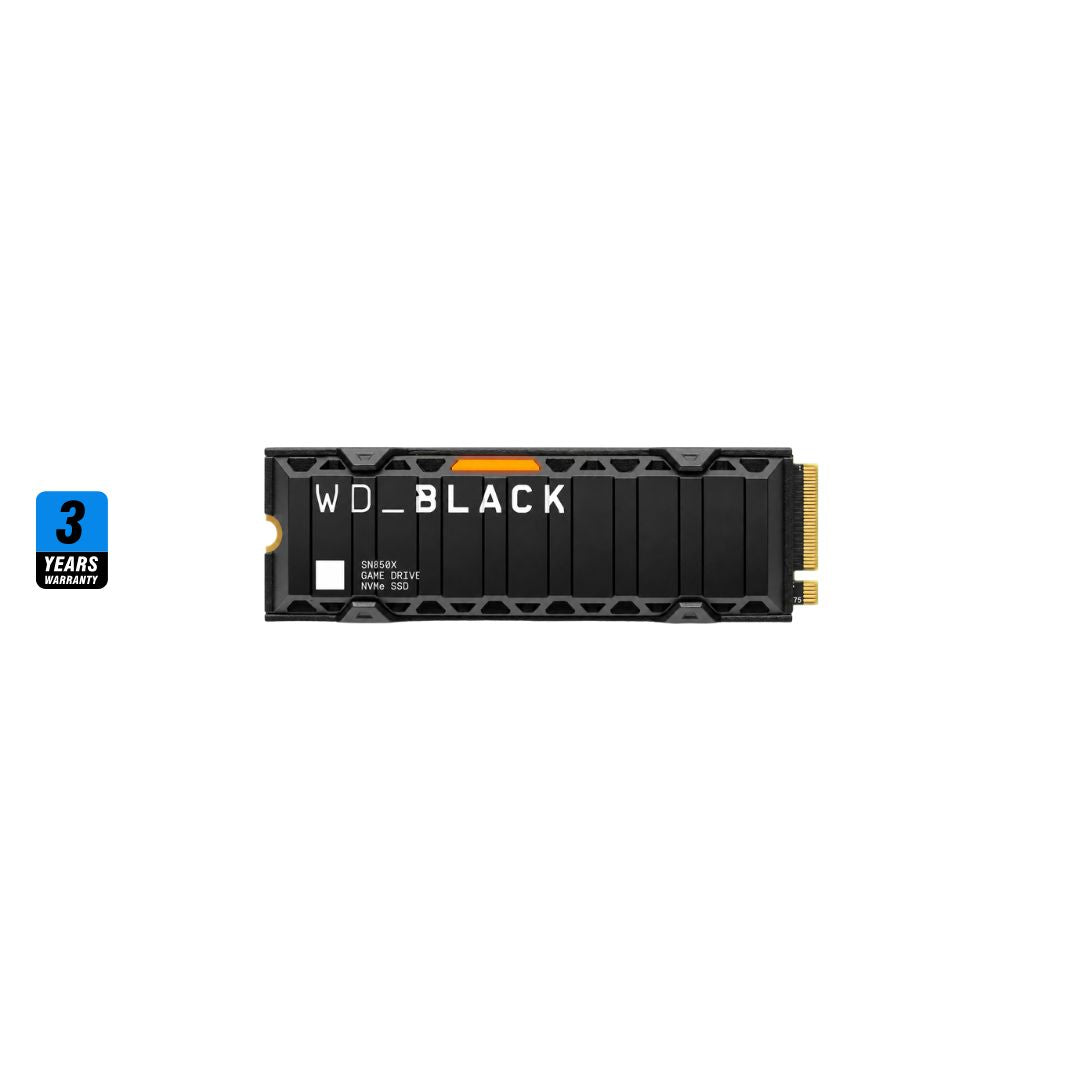 WD BLACK SN850X 1 تيرابايت مع مشتت حراري، 7300 ميجابايت/ثانية M.2 NVME، PCIe 4.0
