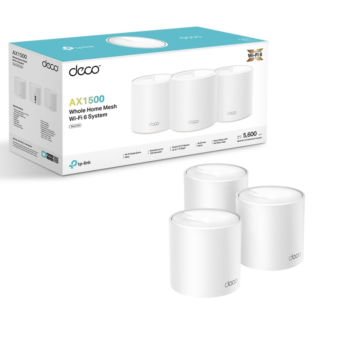 TP-Link Deco X10 AX1500 Whole Home Mesh Wi-Fi 6 System 3-Pack in