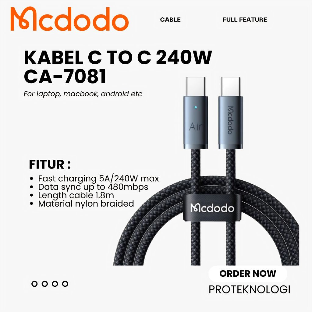 Mcdodo CA-7081 USB-C to USB-C Cable 1.8M
