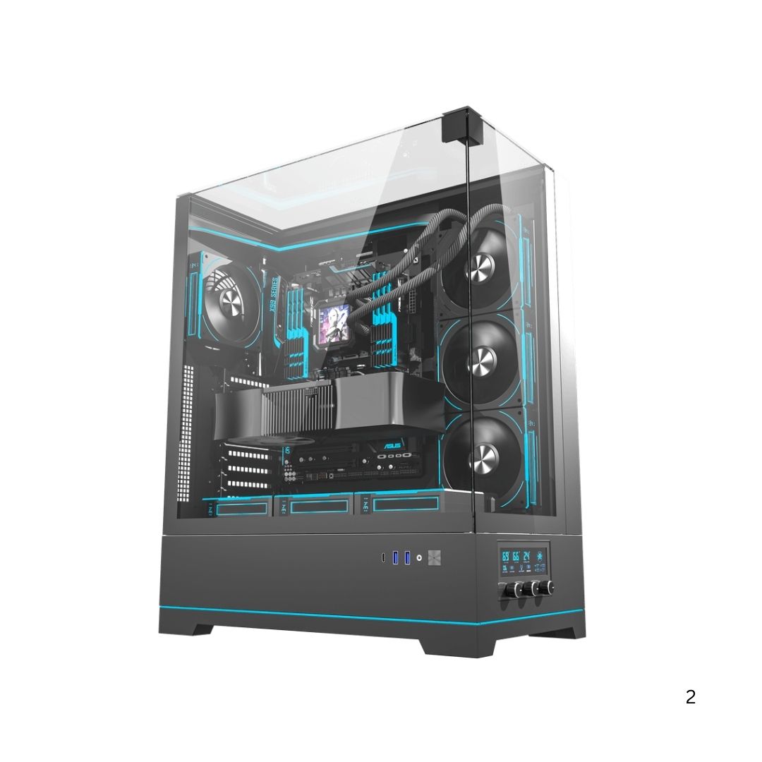 DarkFlash DY450L Pro Mid Tower Case , 1 Fan - Black