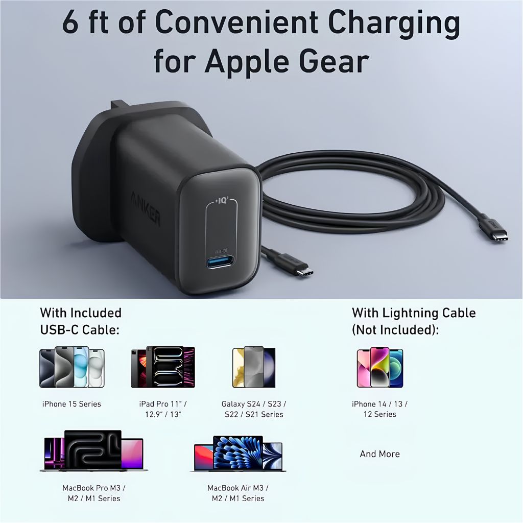 Anker B2679K11  Charger with USB-C Cable 100W - Black