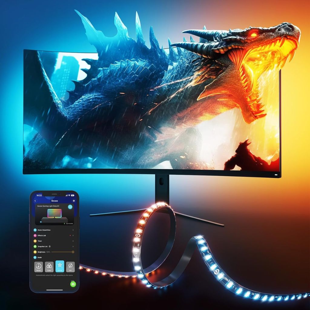 Govee H6609 RGBIC Monitor Backlight 27-34" - Camera Sync