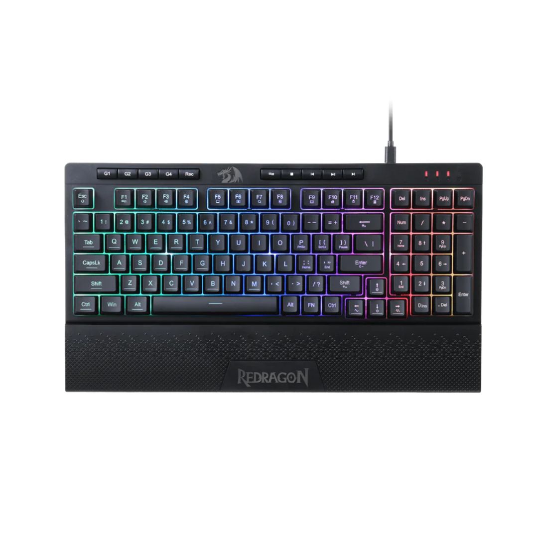 لوحة مفاتيح Redragon Shiva K515 غشائية - أسود