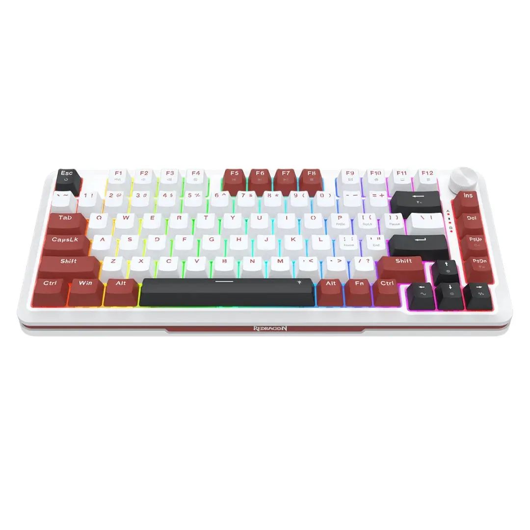 سماعات Redragon K721WRB Stormhunter المغناطيسية السلكية - أبيض أحمر