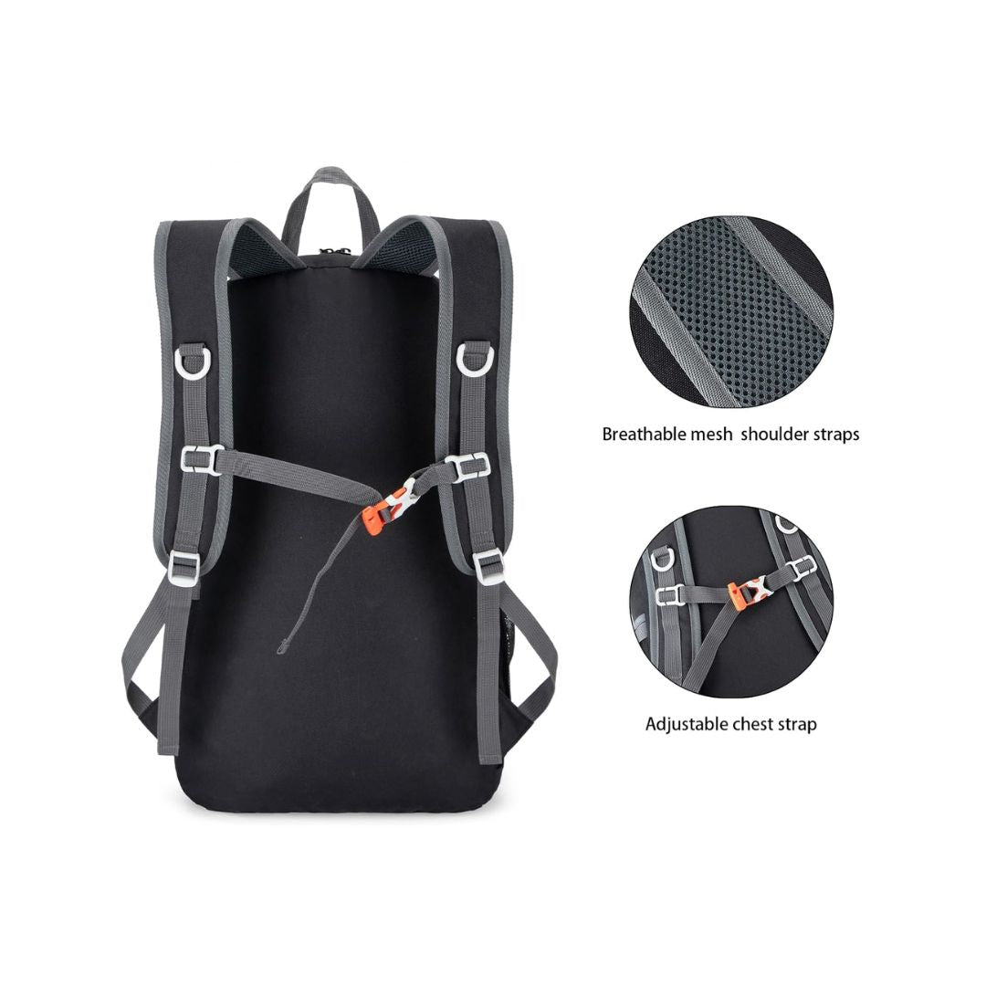 Raptor Travel Hiking Compartments Backpack - Black
