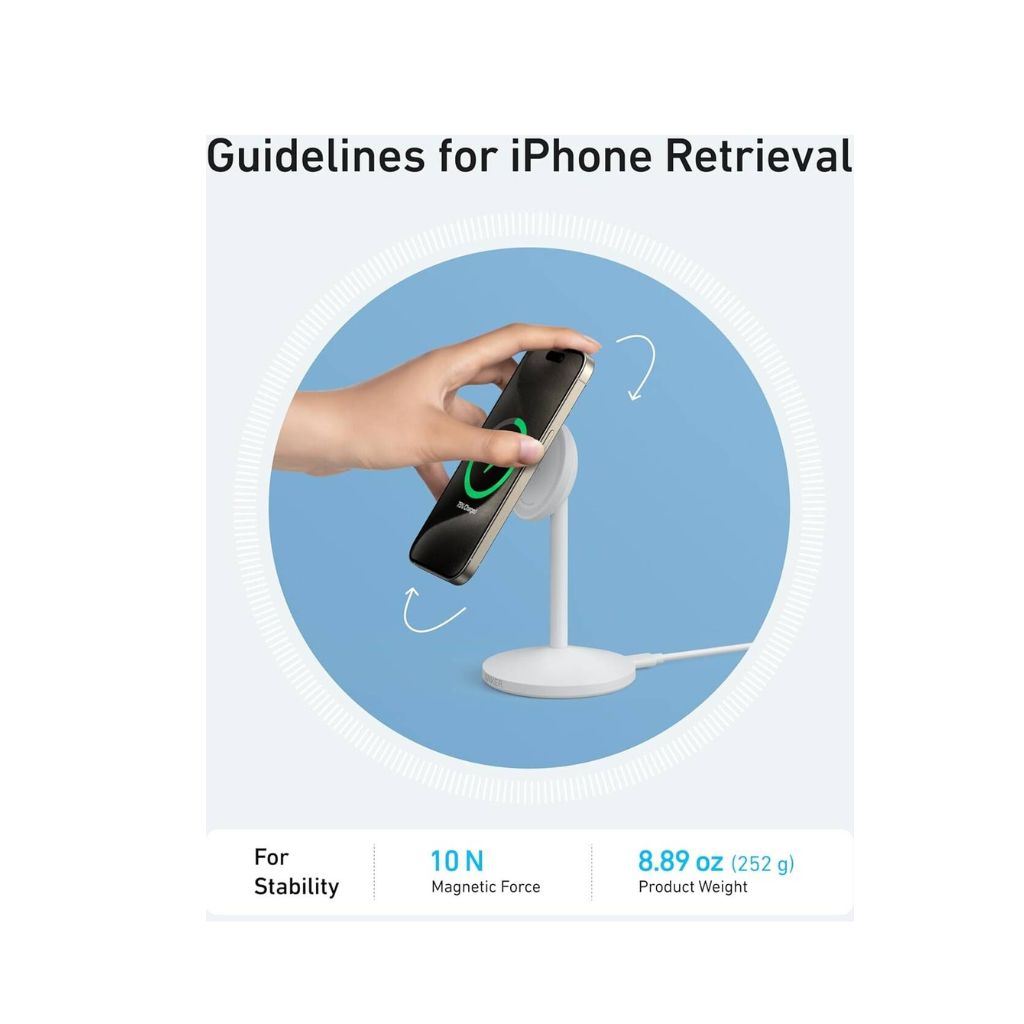 Anker MagGo Wireless Charger Stand - White