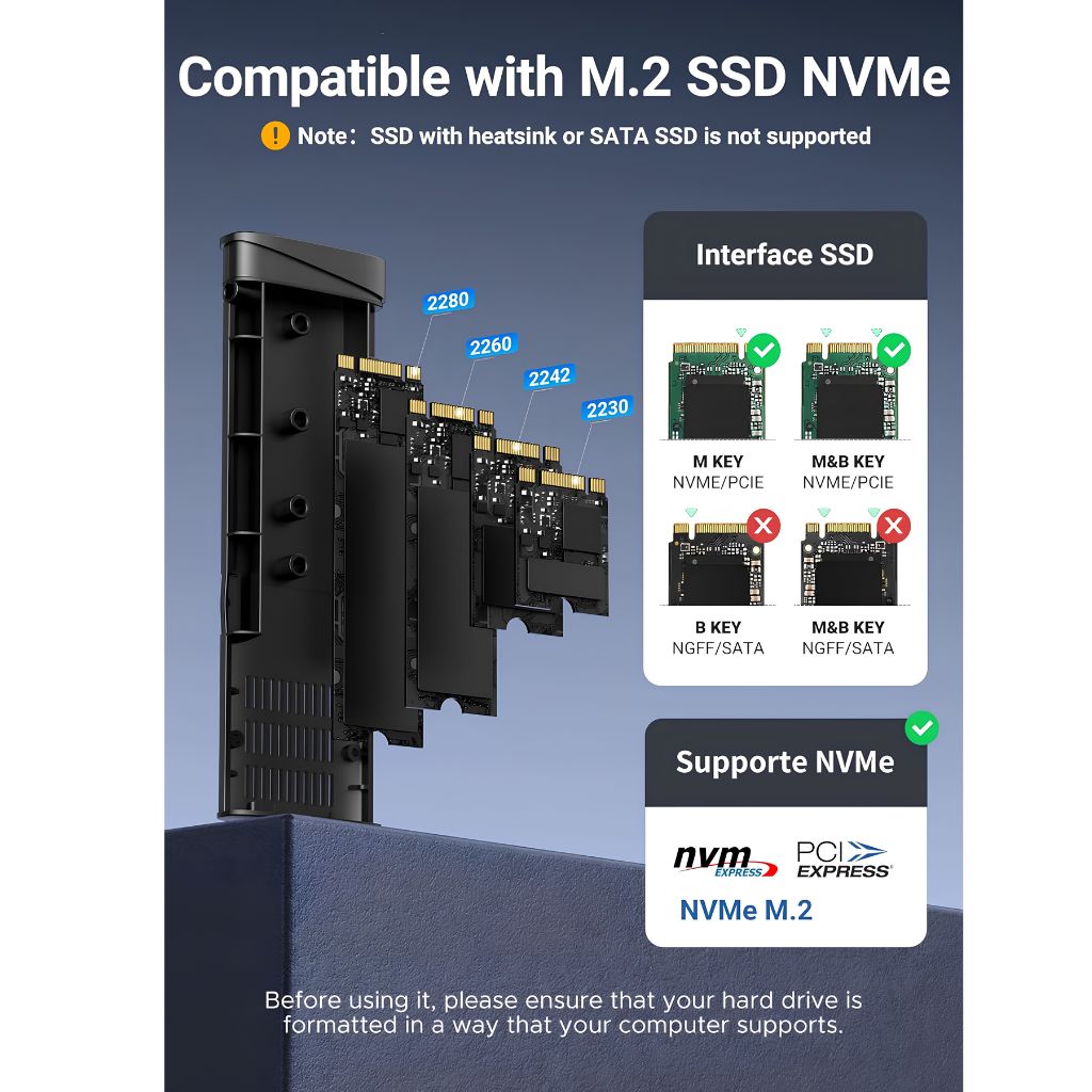 UGREEN UG-90264 10Gbps M.2 NVMe SATA Enclosure