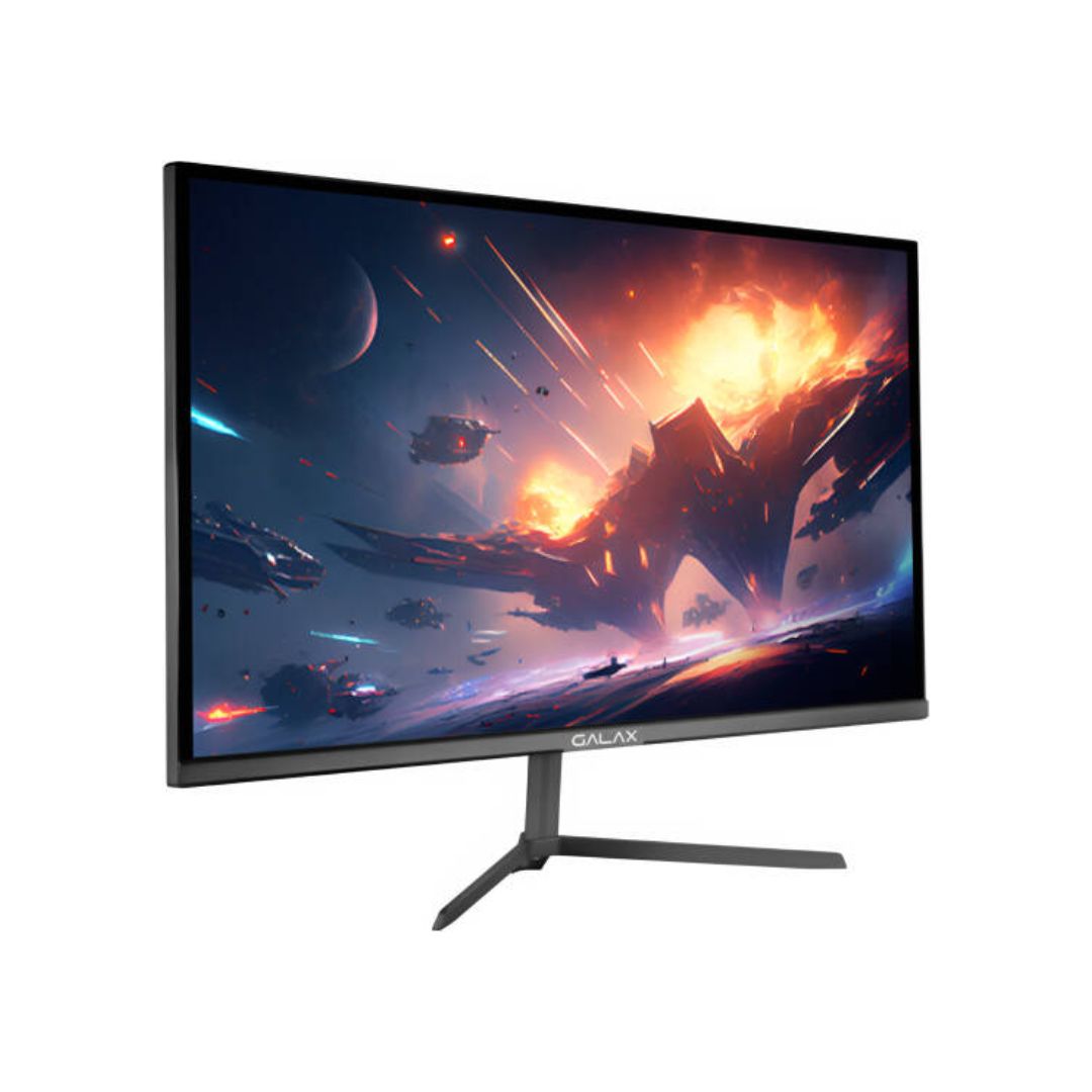 شاشة GALAX VI-24F مقاس 24 بوصة بدقة FHD (1920x1080) ومعدل تحديث 144 هرتز وزمن استجابة 1 مللي ثانية، بتقنية IPS مسطحة