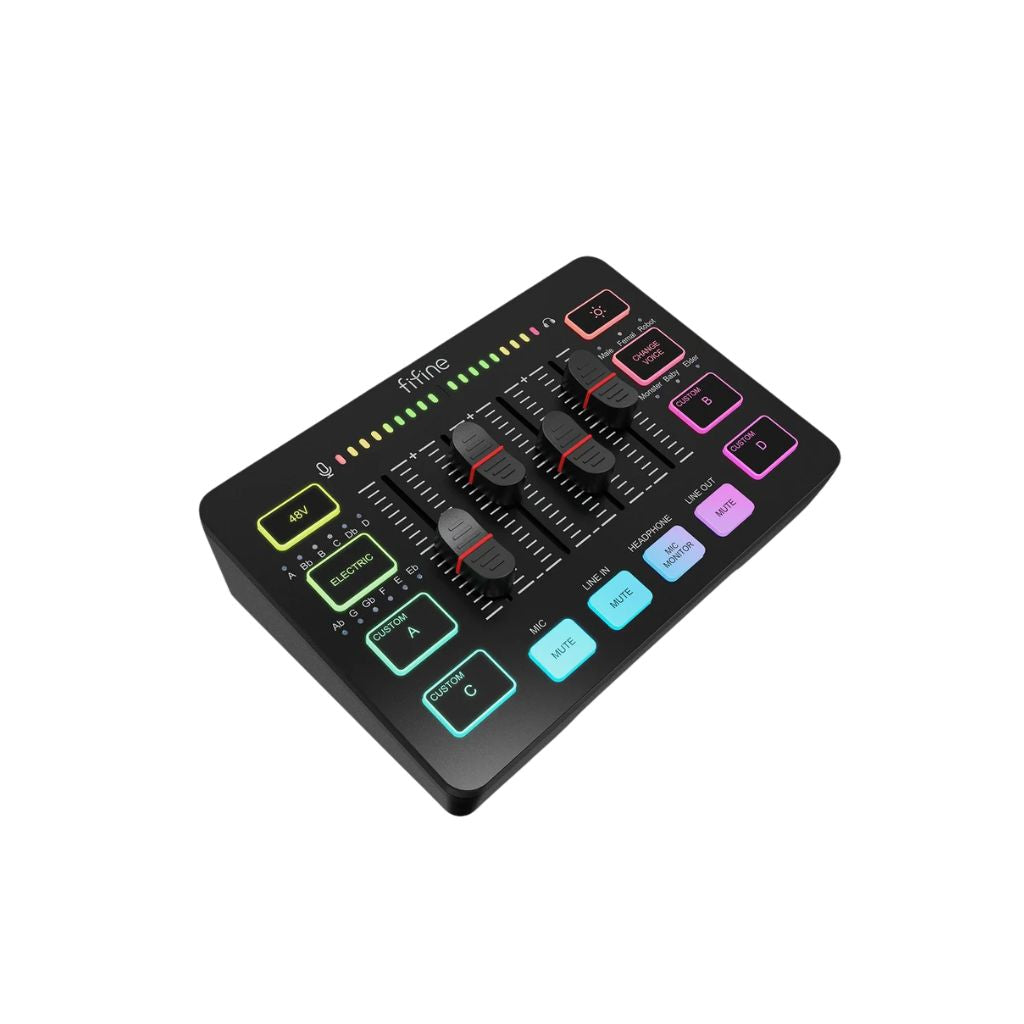 FIFINE AmpliGame SC3 - RGB Gaming Audio Mixer