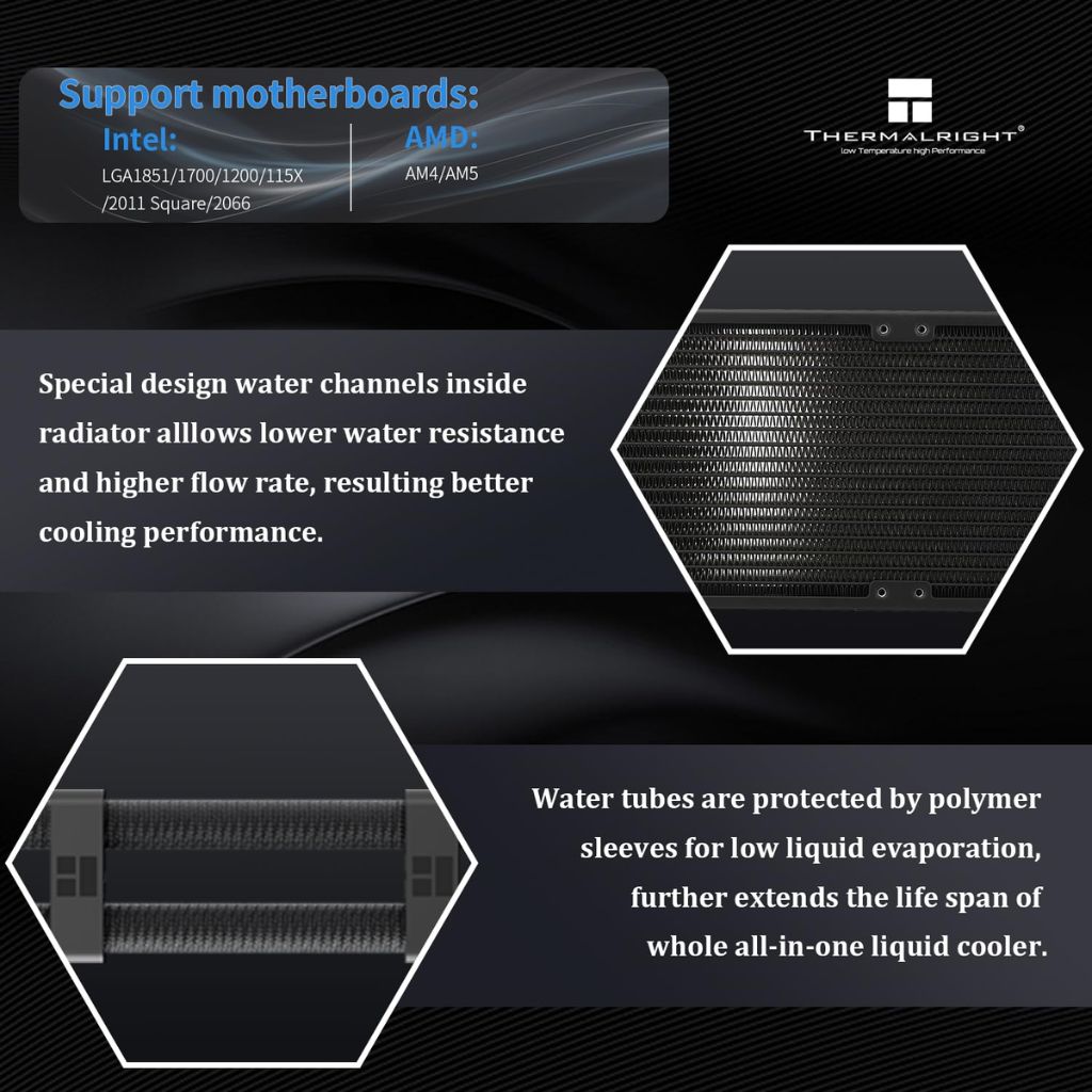 Thermalright Peerless Vision 360 ARGB CPU Cooler - Black