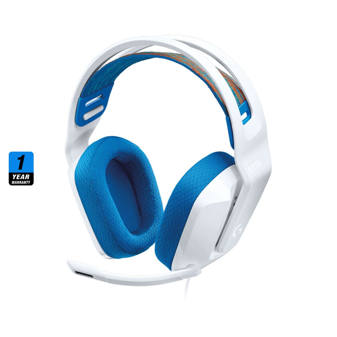 Logitech G335 Wired Gaming Headset - White ‏
