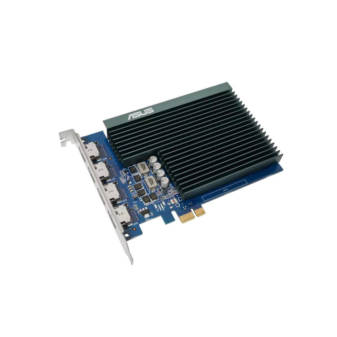 بطاقة رسوميات ASUS GeForce GT 730 سعة 2 جيجابايت، مزودة بـ 4 منافذ HDMI