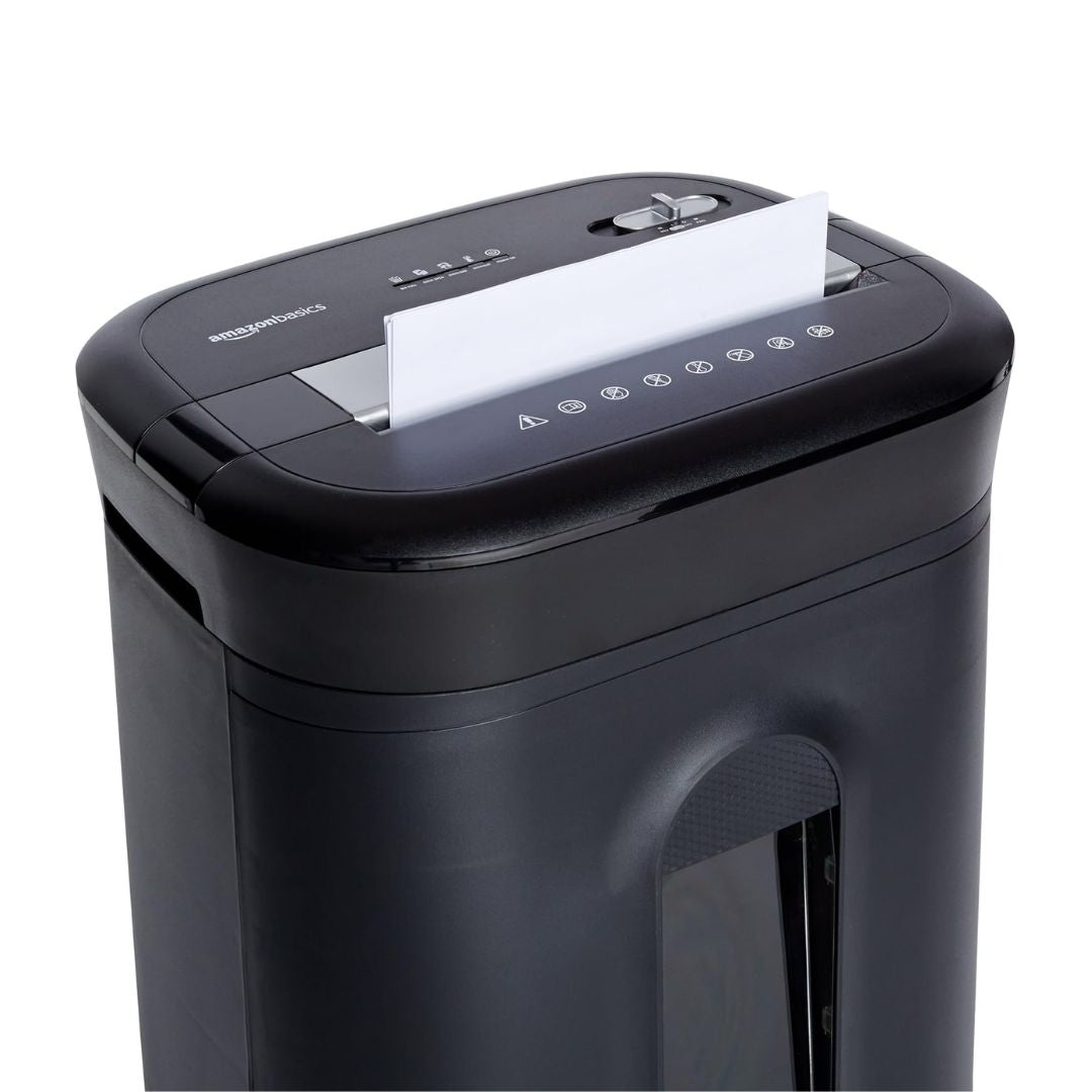 AmazonBasics 15 Sheet Cross Cut Paper, Credit Card, and CD Shredder - Black