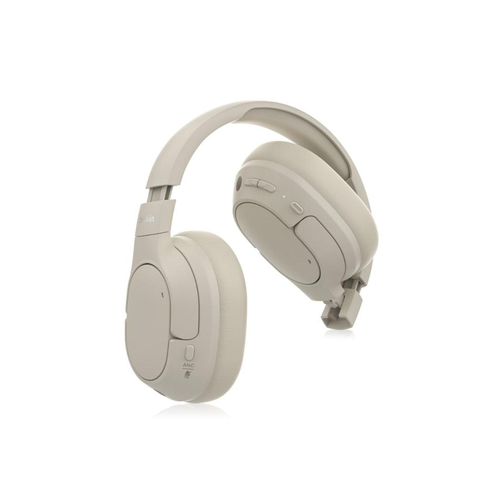 Belkin  SoundForm Isolate Noise Cancelling Over-Ear Headphones - Sand